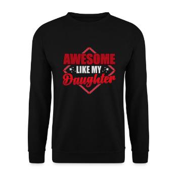Father's Day - Unisex Sweatshirt - black - Front - Alina (178cm) & Michal (187cm)