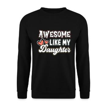 Father's Day - Unisex Sweatshirt - black - Front - Alina (178cm) & Michal (187cm)