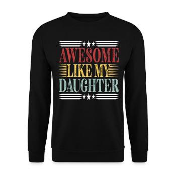 Father's Day - Unisex Sweatshirt - black - Front - Alina (178cm) & Michal (187cm)