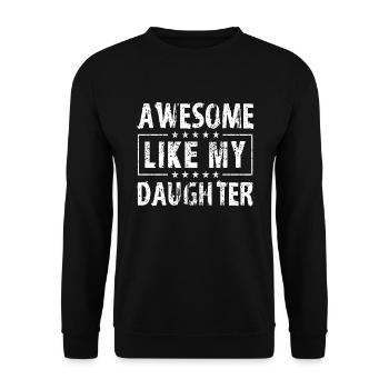 Father's Day - Unisex Sweatshirt - black - Front - Alina (178cm) & Michal (187cm)