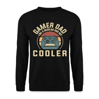 Best Father - Unisex Sweatshirt - black - Front - Alina (178cm) & Michal (187cm)