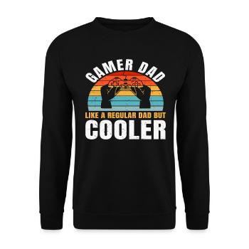 Best Father - Unisex Sweatshirt - black - Front - Alina (178cm) & Michal (187cm)