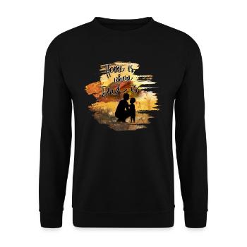Fête des Pères - Sweat-shirt Unisexe - noir - Devant - Alina (178cm) & Michal (187cm)