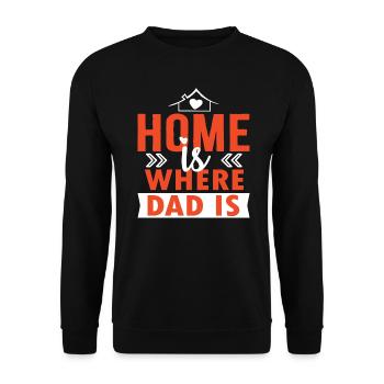 Father's Day - Unisex Sweatshirt - black - Front - Alina (178cm) & Michal (187cm)