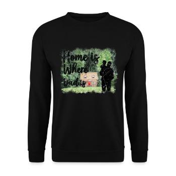 Father's Day - Unisex Sweatshirt - black - Front - Alina (178cm) & Michal (187cm)