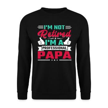 Father's Day - Unisex Sweatshirt - black - Front - Alina (178cm) & Michal (187cm)