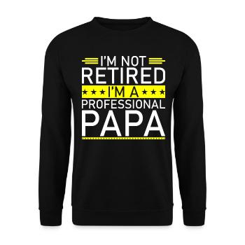 Father's Day - Unisex Sweatshirt - black - Front - Alina (178cm) & Michal (187cm)