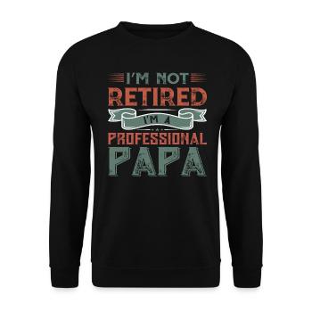 Father's Day - Unisex Sweatshirt - black - Front - Alina (178cm) & Michal (187cm)