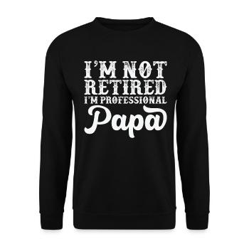 Father's Day - Unisex Sweatshirt - black - Front - Alina (178cm) & Michal (187cm)