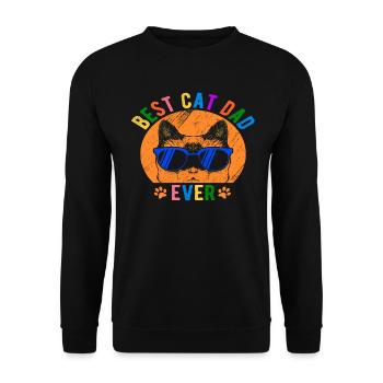Best cat dad ever best cat dad kitten - Unisex Sweatshirt - black - Front - Alina (178cm) & Michal (187cm)