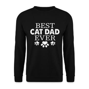 Best cat dad ever best cat dad kitten - Unisex Sweatshirt - black - Front - Alina (178cm) & Michal (187cm)