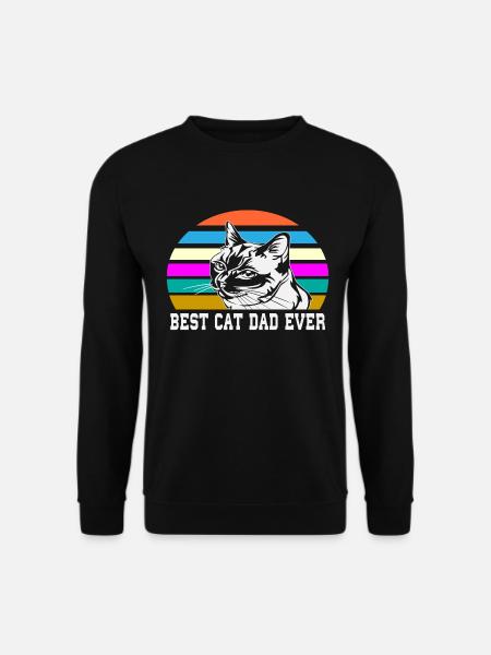 Meilleur chat papa jamais meilleur chat papa chat chaton - Sweat-shirt Unisexe - noir