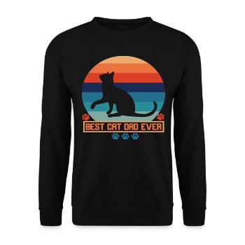 Best cat dad ever best cat dad kitten - Unisex Sweatshirt - black - Front - Alina (178cm) & Michal (187cm)