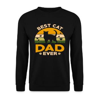 Best cat dad ever best cat dad kitten - Unisex Sweatshirt - black - Front - Alina (178cm) & Michal (187cm)