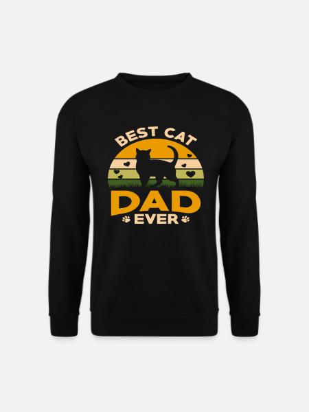 Bedste kattefar nogensinde bedste kattefar killing - Unisex sweater - sort