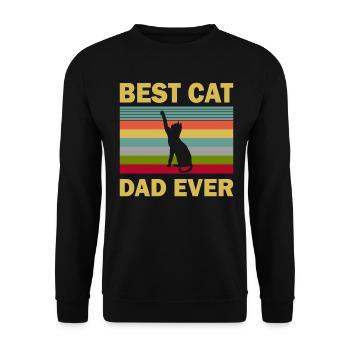 Best cat dad ever best cat dad kitten - Unisex Sweatshirt - black - Front - Alina (178cm) & Michal (187cm)