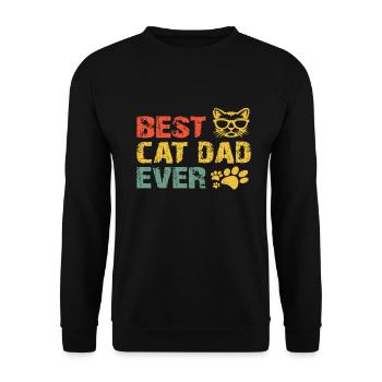 Best cat dad ever best cat dad kitten - Unisex Sweatshirt - black - Front - Alina (178cm) & Michal (187cm)