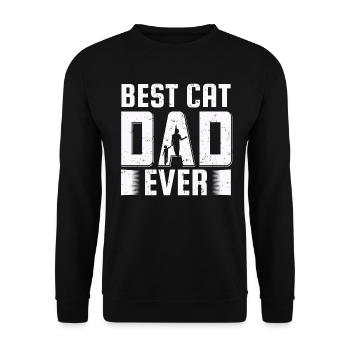 Best cat dad ever best cat dad kitten - Unisex Sweatshirt - black - Front - Alina (178cm) & Michal (187cm)