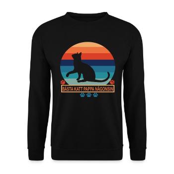 Best cat dad ever best cat dad kitten - Unisex Sweatshirt - black - Front - Alina (178cm) & Michal (187cm)