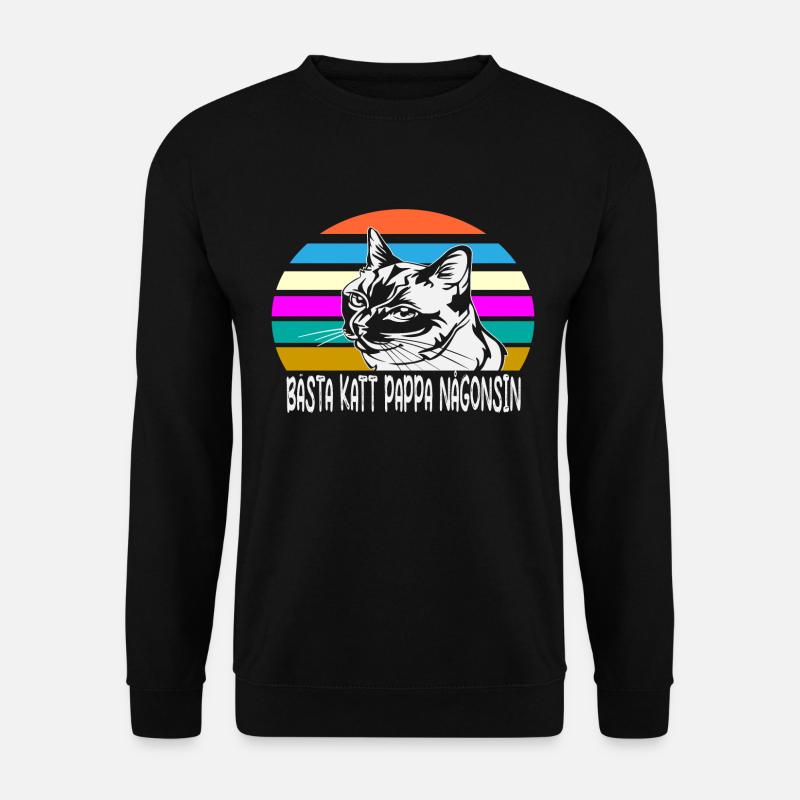 Beste Katze Papa aller Zeiten Beste Katze Papa Kätzchen - Unisex Pullover - Schwarz