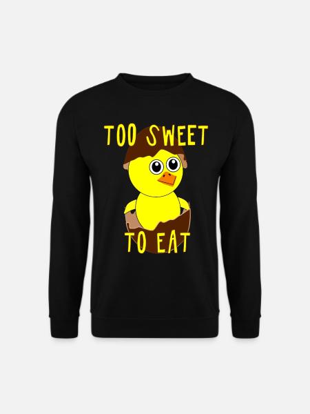 Küken - TOO SWEET TO EAT - vegan fun4m3animal - Unisex Pullover - Schwarz