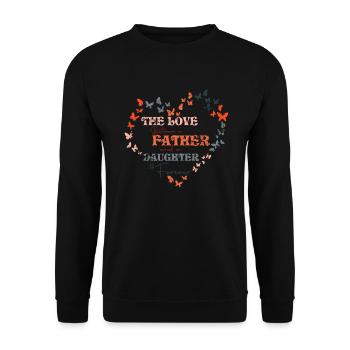 father and daughter / father / daughter / gift - Unisex Sweatshirt - black - Front - Alina (178cm) & Michal (187cm)