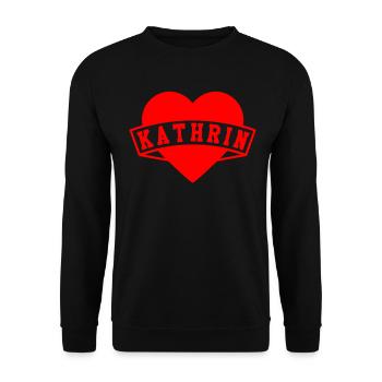 Kathrin Herzen - Unisex Sweatshirt - black - Front - Alina (178cm) & Michal (187cm)