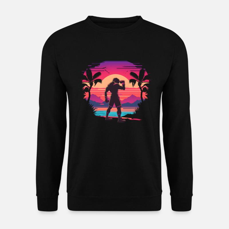 Synthwave Boxer - Unisex Sweatshirt - black