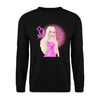 Cult doll in pink - Unisex Sweatshirt - black - Front - Alina (178cm) & Michal (187cm)
