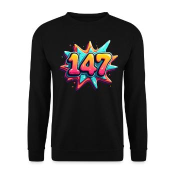 Snooker Player Break 147 Maximum - Unisex Sweatshirt - black - Front - Alina (178cm) & Michal (187cm)