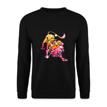 Leo Zodiac Sign Horoscope Astrology - Unisex Sweatshirt - black - Front - Alina (178cm) & Michal (187cm)