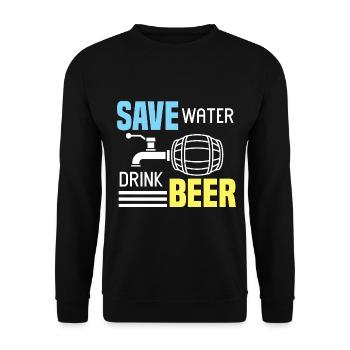 Beer Alcohol Party Drinking Game Boozing - Unisex Sweatshirt - black - Front - Alina (178cm) & Michal (187cm)