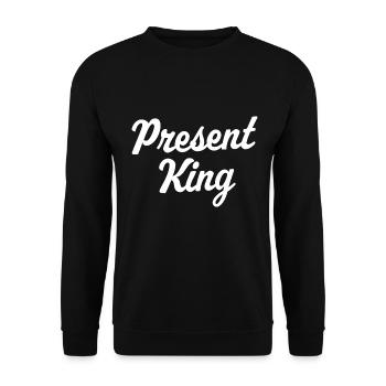 Present King - Unisex Sweatshirt - black - Front - Alina (178cm) & Michal (187cm)