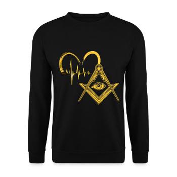 Masonic Freemasonry Fraternal - Unisex Pullover - Schwarz - Vorne - Alina (178cm) & Michal (187cm)