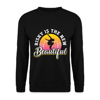 Parkour Freerunning Traceur - Unisex Pullover - Schwarz - Vorne - Alina (178cm) & Michal (187cm)