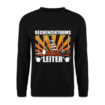Rechenzentrumsleiter Rechen & Leiter Garten - Unisex Pullover - Schwarz - Vorne - Alina (178cm) & Michal (187cm)