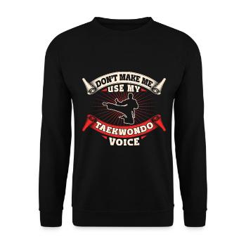 TKD Korean Martial Arts Tae Kwon - Unisex Pullover - Schwarz - Vorne - Alina (178cm) & Michal (187cm)