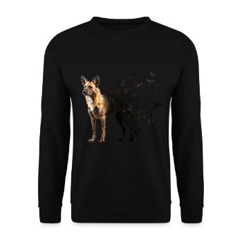 Chien de chasse peint - Sweat-shirt Unisexe - noir - Devant - Alina (178cm) & Michal (187cm)