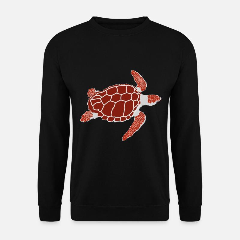Schildkröte (rot) - Unisex Pullover - Schwarz