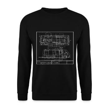 Wohnwagen Wohnmobil Caravan Camper - Unisex Pullover - Schwarz - Vorne - Alina (178cm) & Michal (187cm)