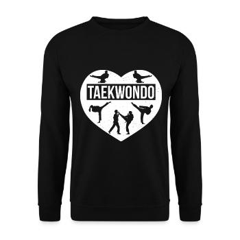 TKD Korean Martial Arts Tae Kwon - Unisex Pullover - Schwarz - Vorne - Alina (178cm) & Michal (187cm)