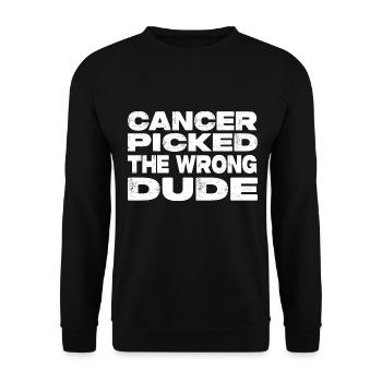 Le cancer a choisi le mauvais mec - Lutte contre le cancer - Sweat-shirt Unisexe - noir - Devant - Alina (178cm) & Michal (187cm)