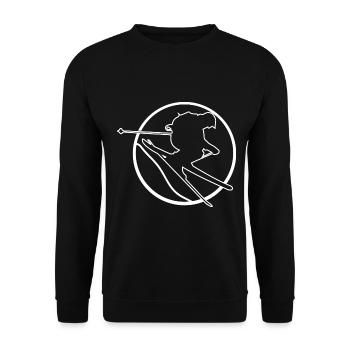 Kreis - Skifahren - (3) - Unisex Pullover - Schwarz - Vorne - Alina (178cm) & Michal (187cm)