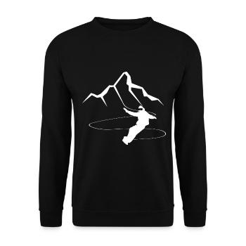 Montagne - Snowboard - (17) - Sweat-shirt Unisexe - noir - Devant - Alina (178cm) & Michal (187cm)