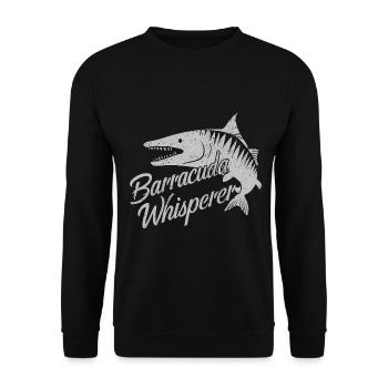Cadeau pour l’amateur de poissons Barracuda - Sweat-shirt Unisexe - noir - Devant - Alina (178cm) & Michal (187cm)
