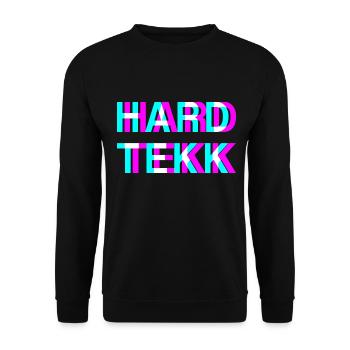 Hardtekk - Tekk - Techno - Techno music - Rave - Unisex Pullover - Schwarz - Vorne - Alina (178cm) & Michal (187cm)
