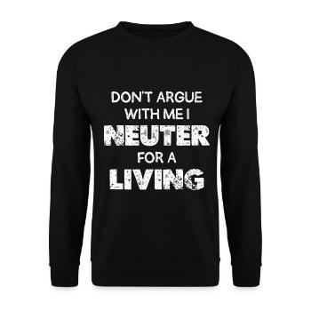 Diskutieren Sie nicht mit mir Sarkastisch Lustig S - Unisex Pullover - Schwarz - Vorne - Alina (178cm) & Michal (187cm)