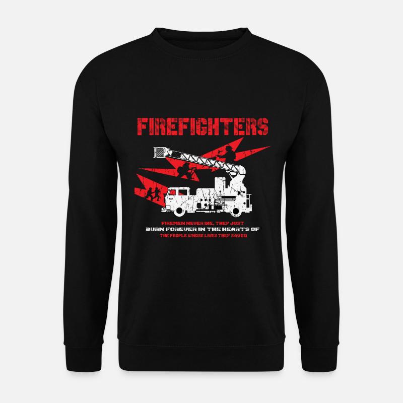 Feuerwehr Feuwerwehrmann Feuer löschen - Unisex Pullover - Schwarz