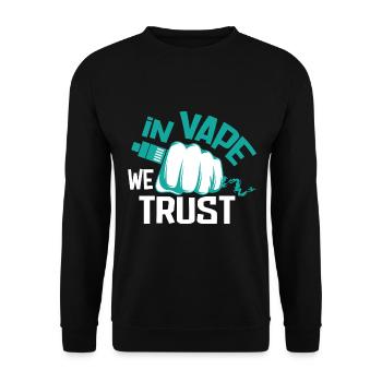 E-Zigarette E-Shisha Dampf Liquid - Unisex Pullover - Schwarz - Vorne - Alina (178cm) & Michal (187cm)
