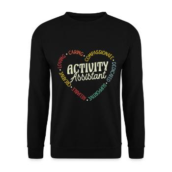Awesome Activity Assistant - Unisex Pullover - Schwarz - Vorne - Alina (178cm) & Michal (187cm)